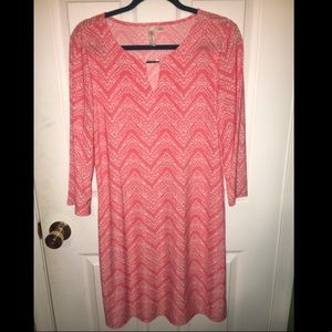 Peach chevron dress